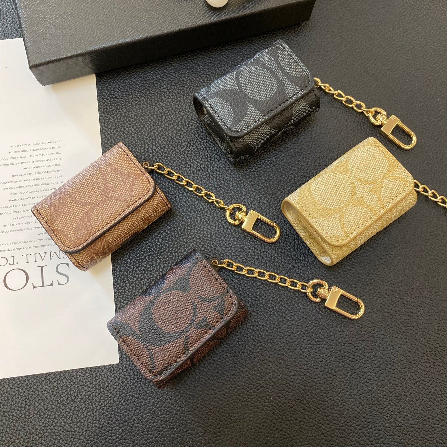 Luxusní pouzdra Classic AirPods Pro Tmavě hnědá-YH240425