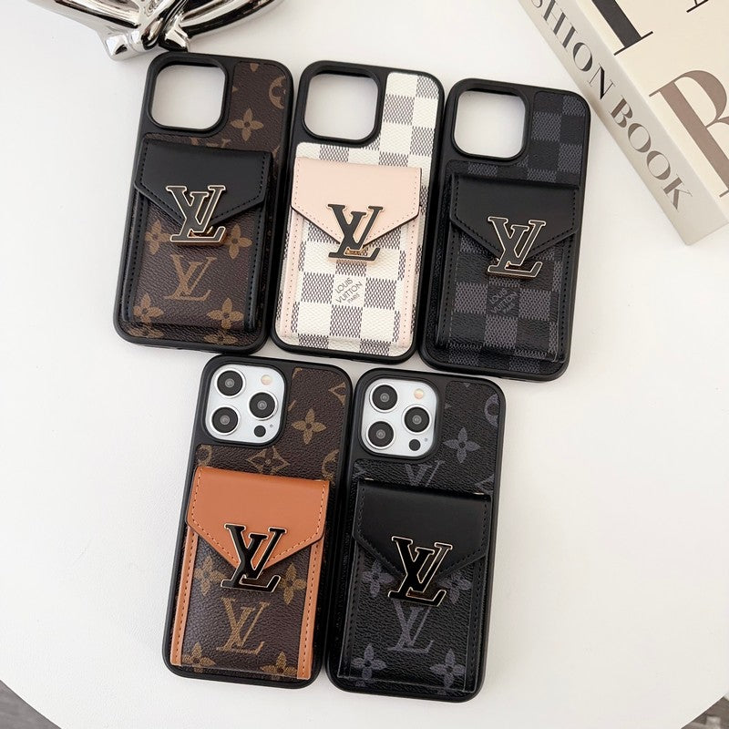Luksus Card Bag Color iPhone Case