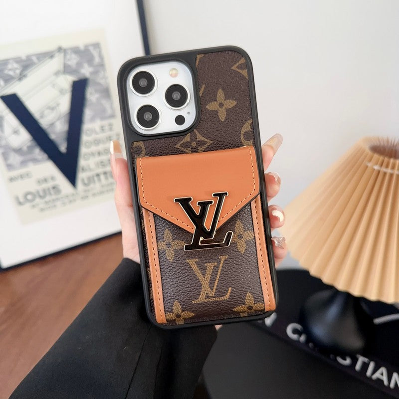 Luksus Card Bag Color iPhone Case