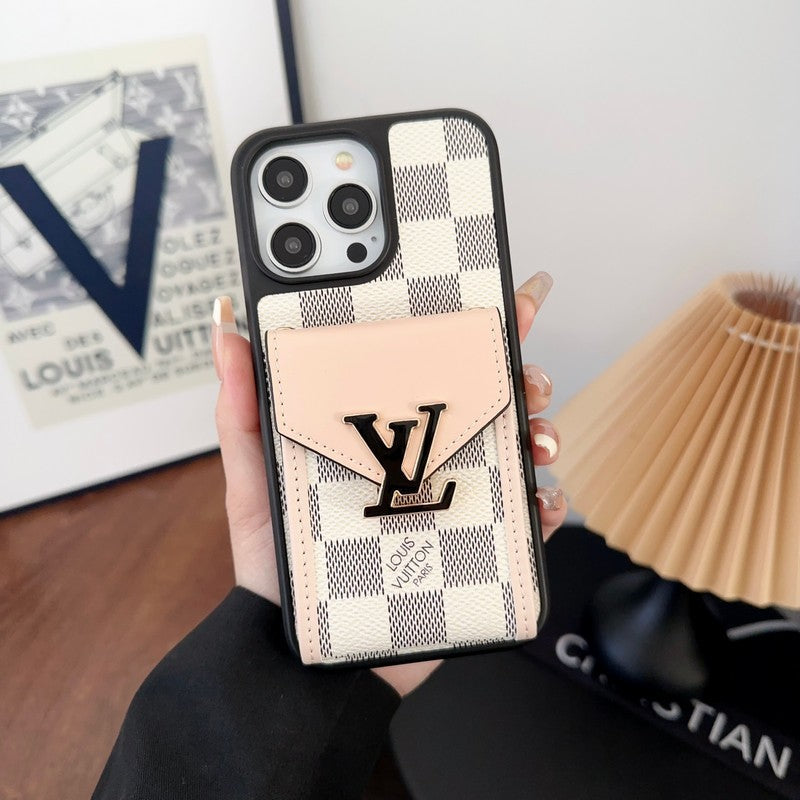 Luksus Card Bag Color iPhone Case