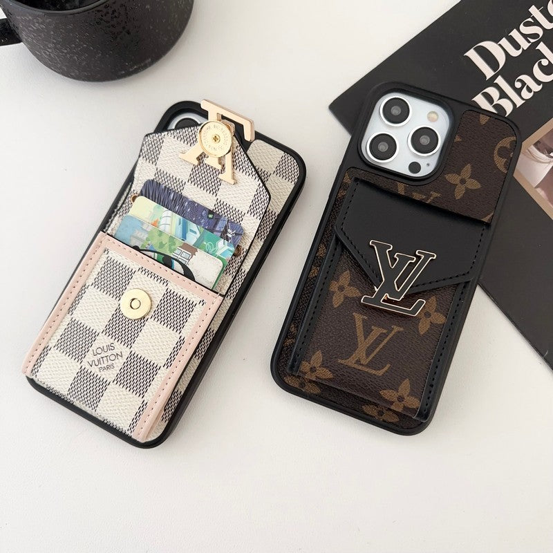 Luksus Card Bag Color iPhone Case