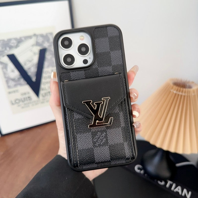 Luksus Card Bag Color iPhone Case