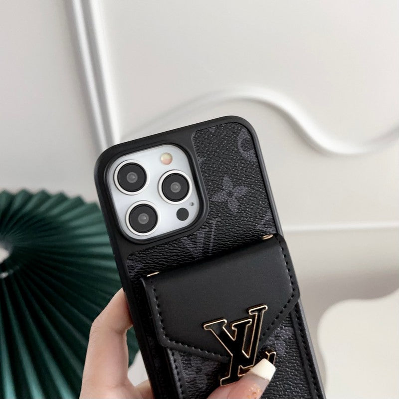 Luksus Card Bag Color iPhone Case