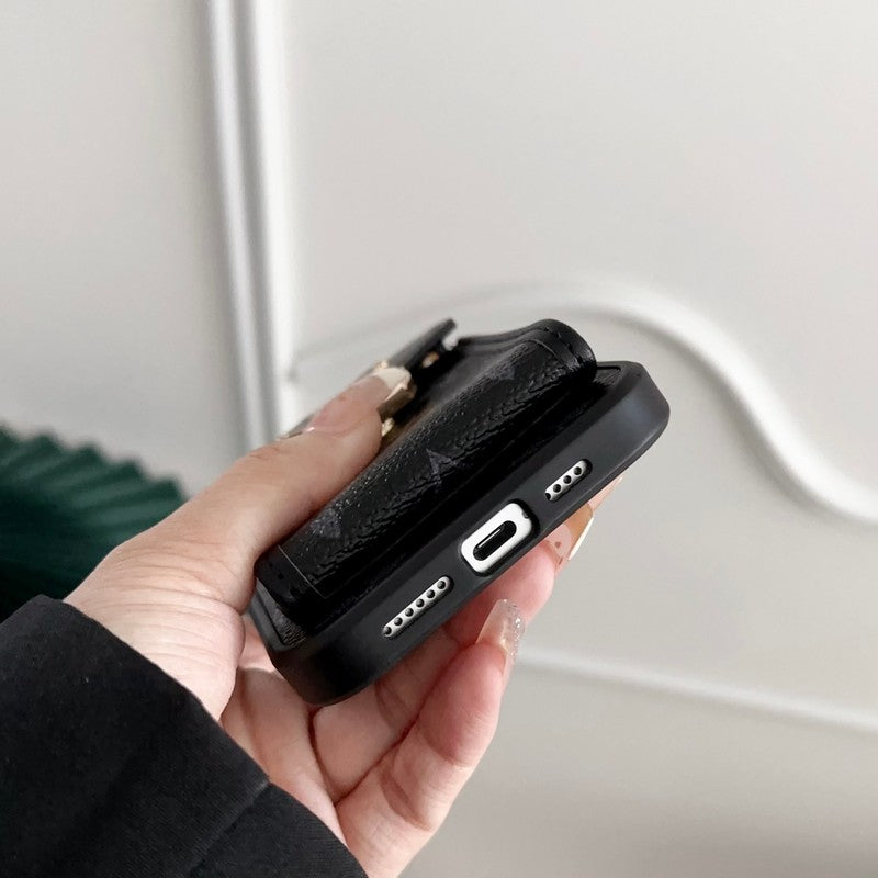Luksus Card Bag Color iPhone Case