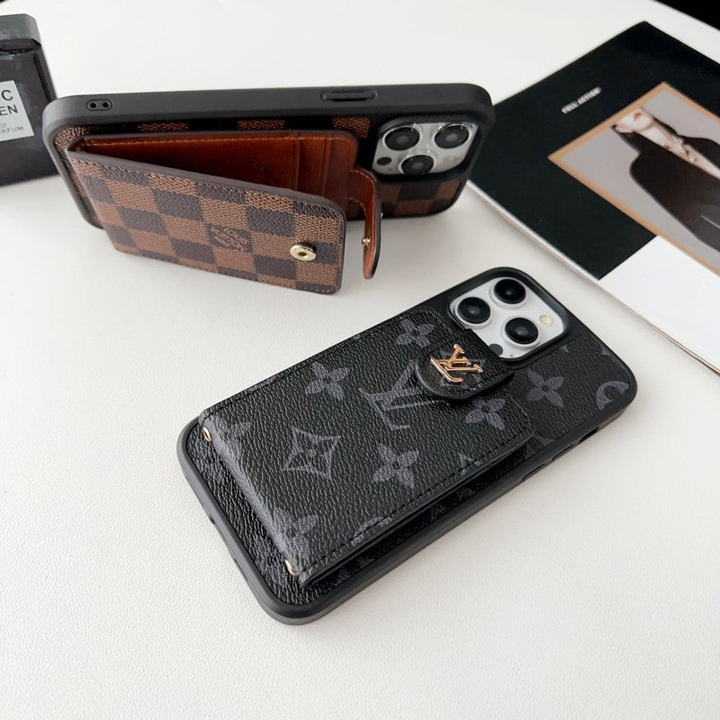 Luksus klassisk korttaske til iPhone etui