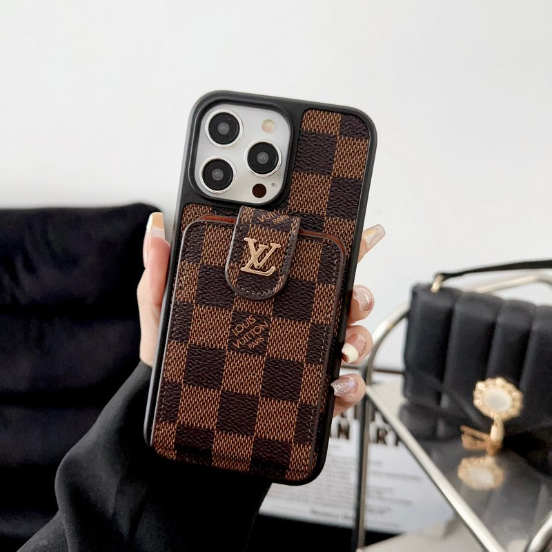 Luksus klassisk korttaske til iPhone etui