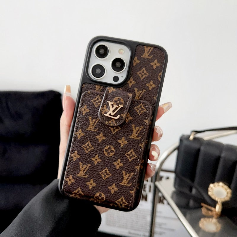 Luksus klassisk korttaske til iPhone etui