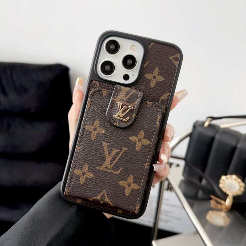 Luksus klassisk korttaske til iPhone etui