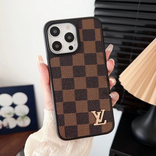 Luxuriöse klassische braune iPhone-Hülle