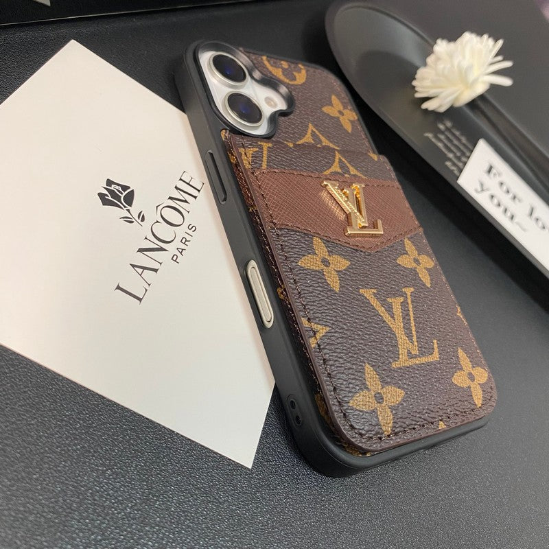 Luxe kaarttas iPhone-hoesje in klassieke kleur