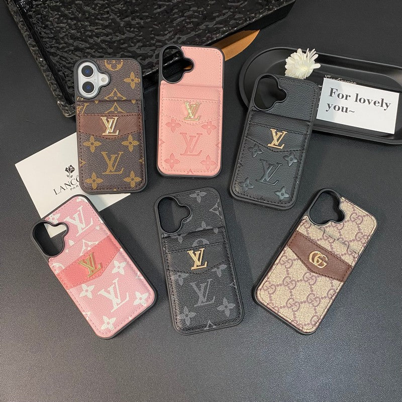 Luxe kaarttas iPhone-hoesje in klassieke kleur