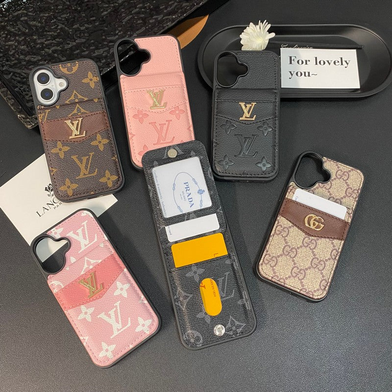 Luxe kaarttas iPhone-hoesje in klassieke kleur