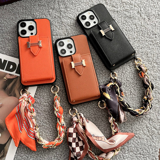 H Card Bag Sjaals Leren iPhone-hoesje