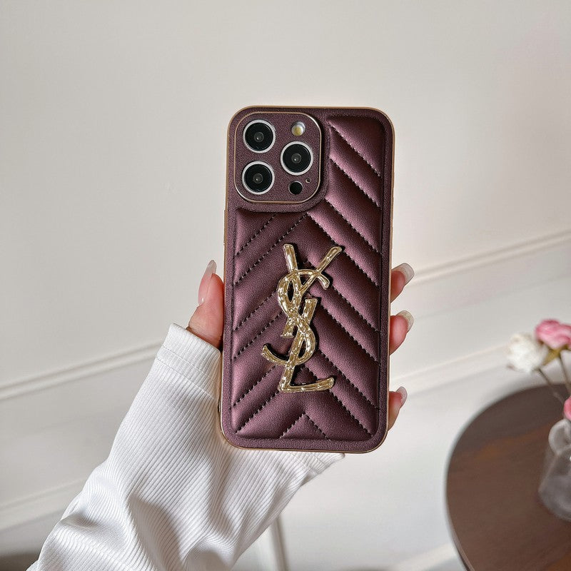 Custodia per iPhone in pelle Saint Color
