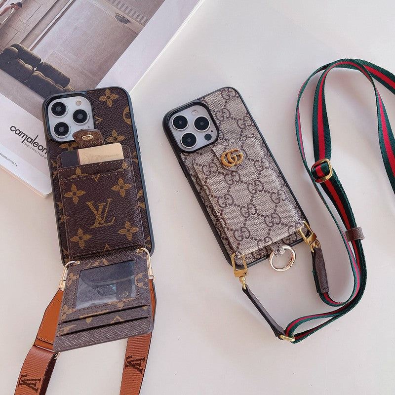 Luxusní taška na karty Classic Řetězové pouzdro na iPhone