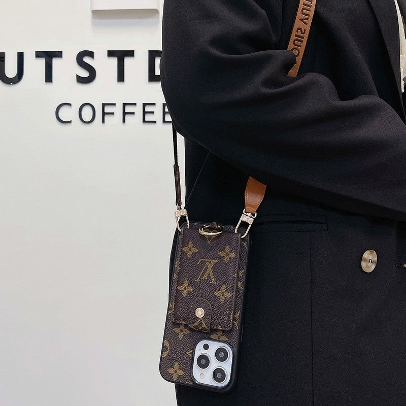 Luxusní taška na karty Classic Řetězové pouzdro na iPhone