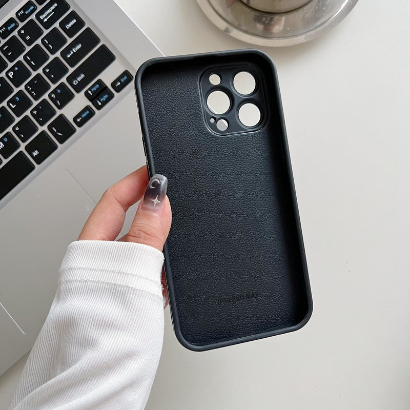 Husa iPhone din piele de culoare clasica de lux