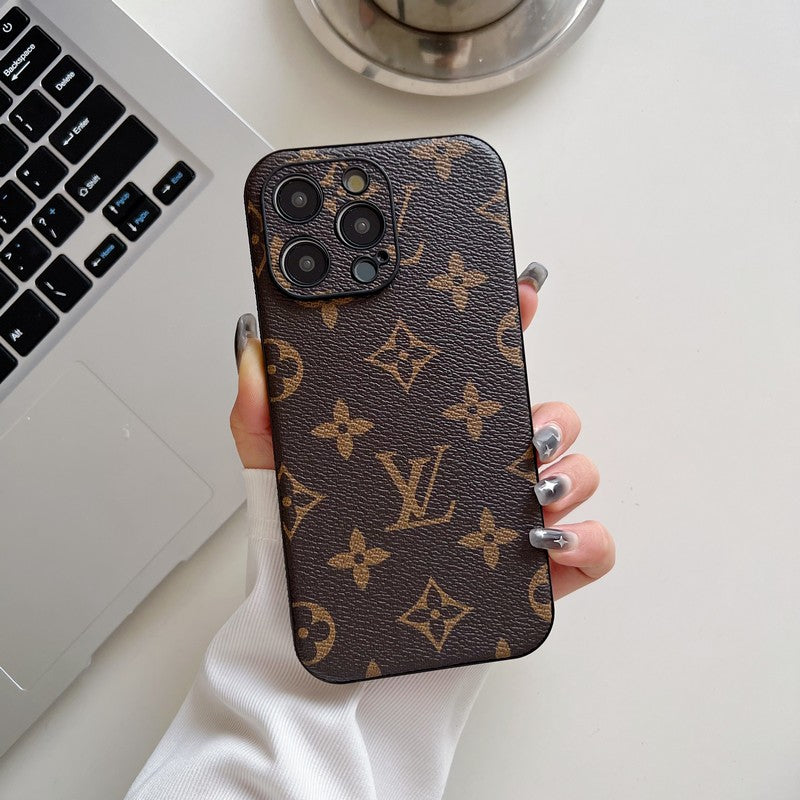 Husa iPhone din piele de culoare clasica de lux