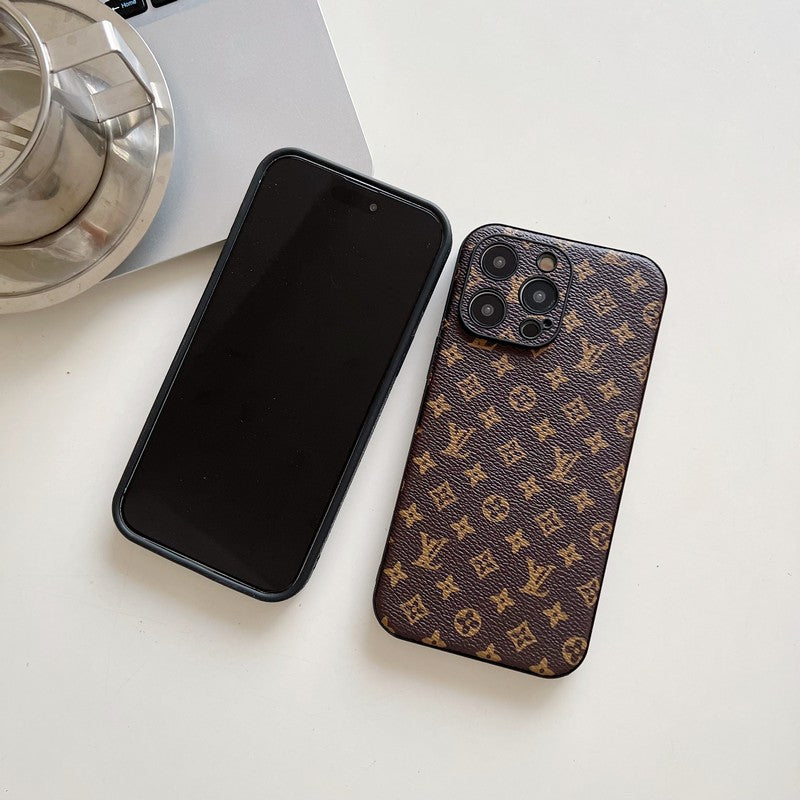 Husa iPhone din piele de culoare clasica de lux