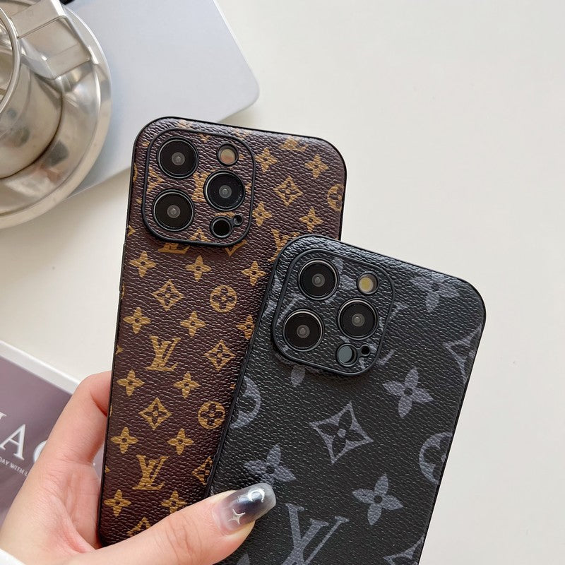 Husa iPhone din piele de culoare clasica de lux