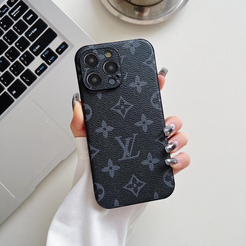 Husa iPhone din piele de culoare clasica de lux