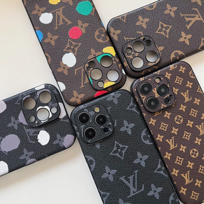 Husa iPhone din piele de culoare clasica de lux