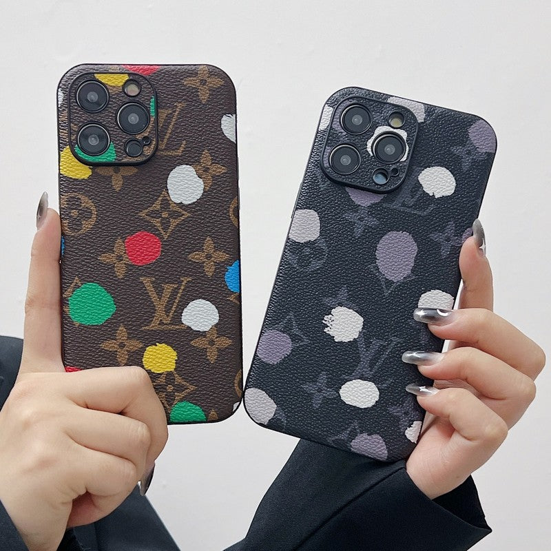 Husa iPhone din piele de culoare clasica de lux