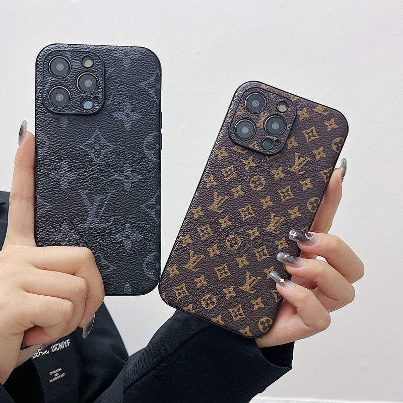 Husa iPhone din piele de culoare clasica de lux
