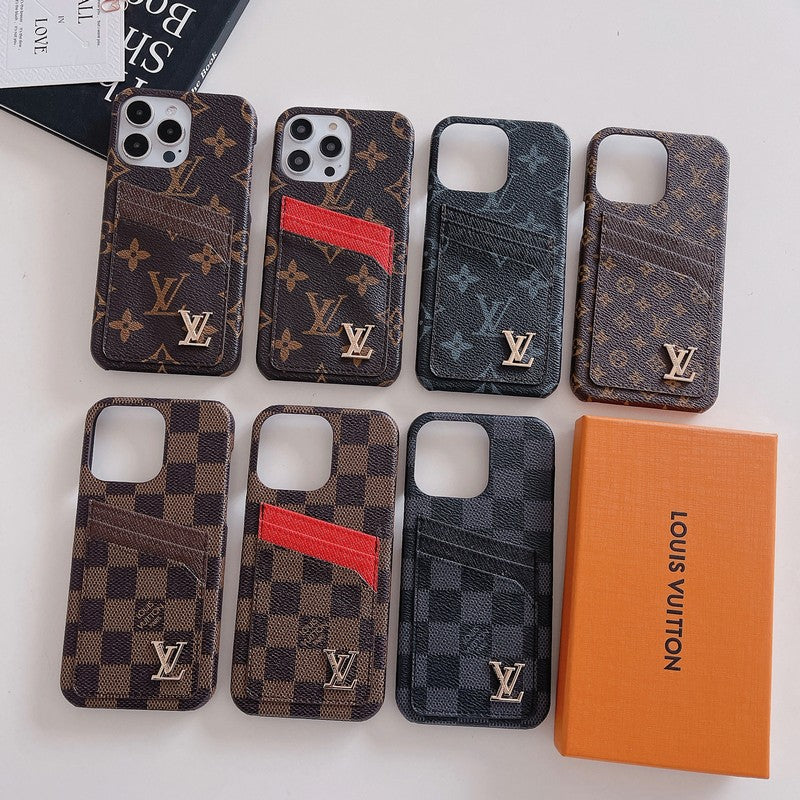 Prabangus kortelių krepšys Klasikinis iPhone dėklas