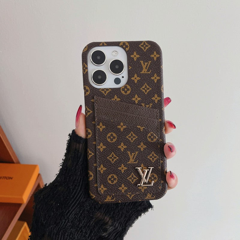 Prabangus kortelių krepšys Klasikinis iPhone dėklas
