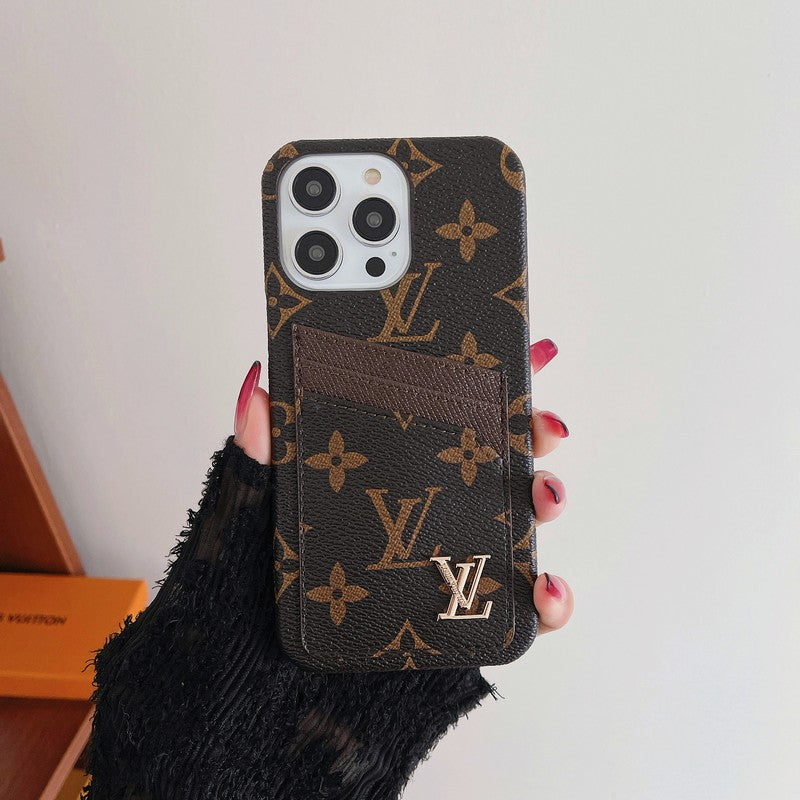 Prabangus kortelių krepšys Klasikinis iPhone dėklas