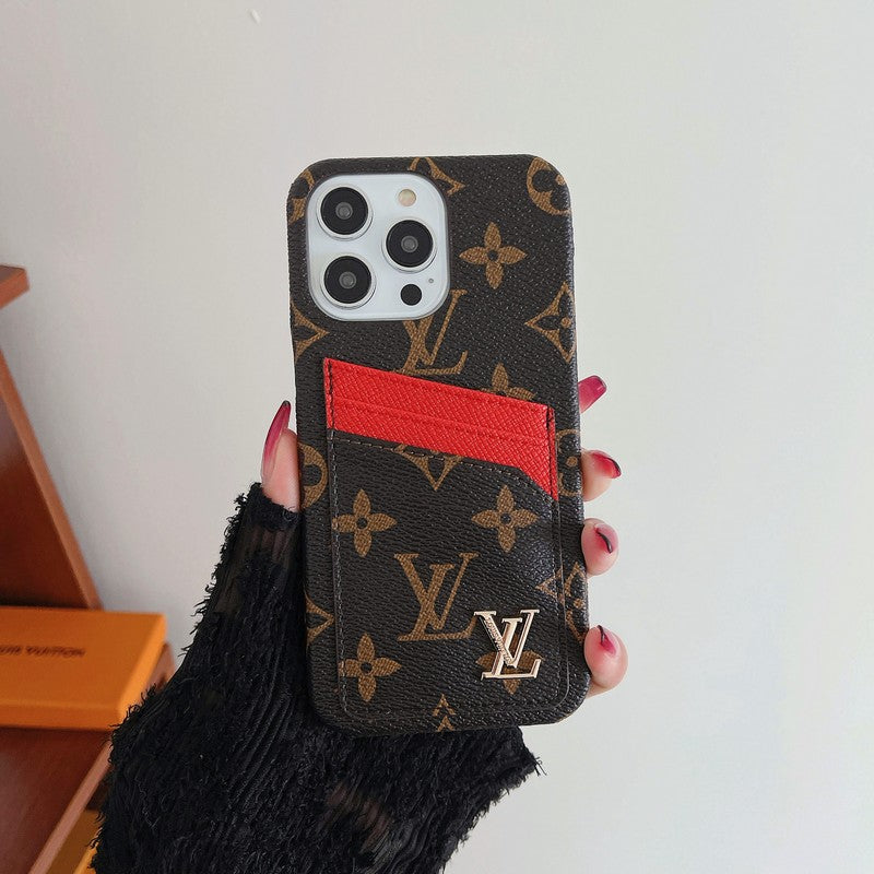 Prabangus kortelių krepšys Klasikinis iPhone dėklas