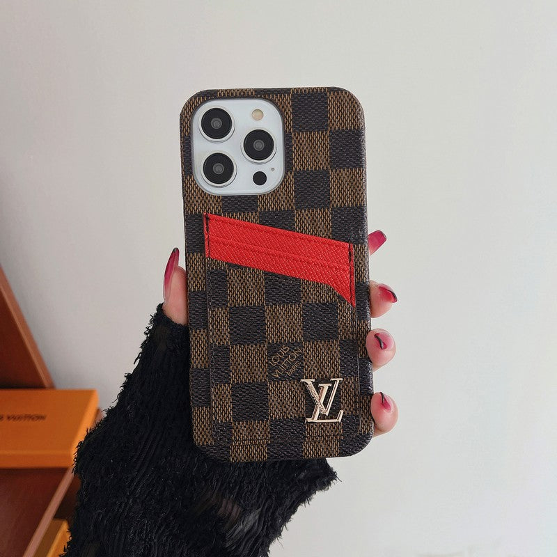 Prabangus kortelių krepšys Klasikinis iPhone dėklas