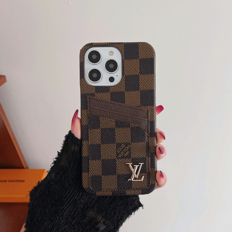 Prabangus kortelių krepšys Klasikinis iPhone dėklas