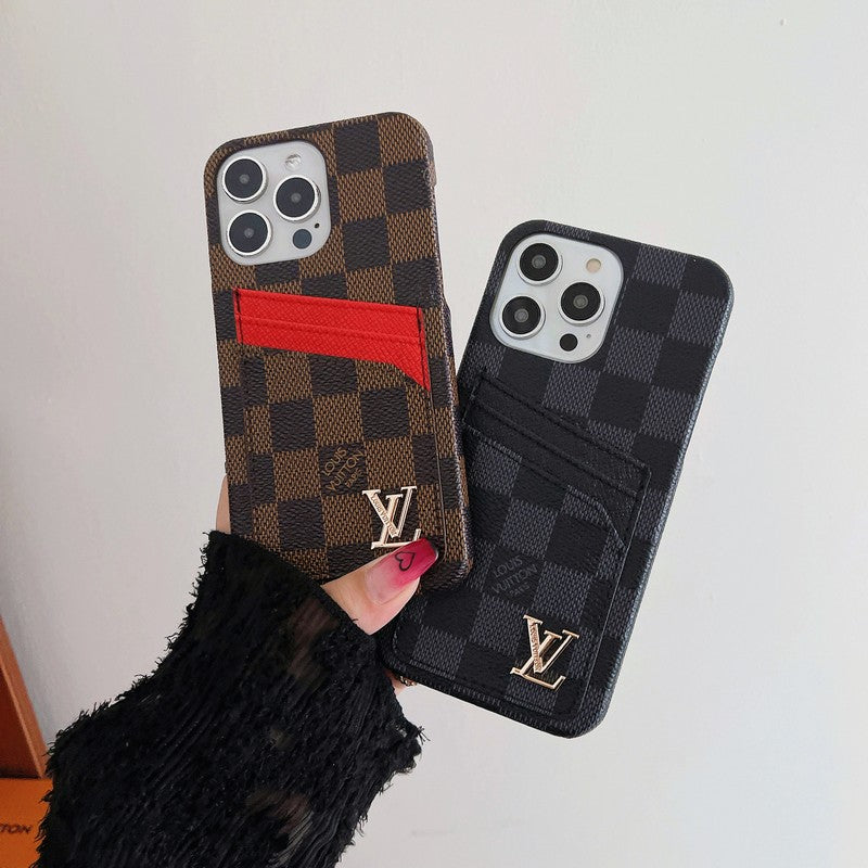 Prabangus kortelių krepšys Klasikinis iPhone dėklas