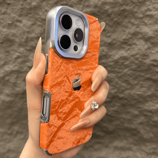 Velvet Snow Texture iPhone-kuori galvanoidulla kehyksellä