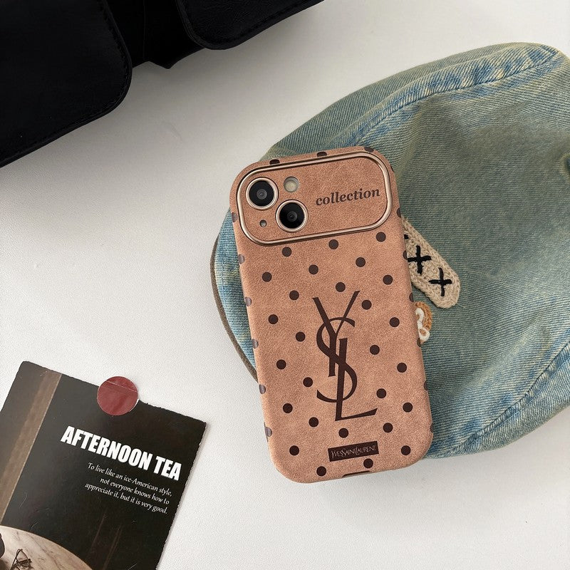 Custodia per iPhone in pelle marrone Saint
