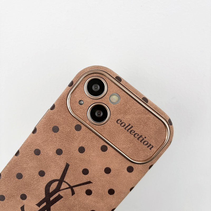 Custodia per iPhone in pelle marrone Saint