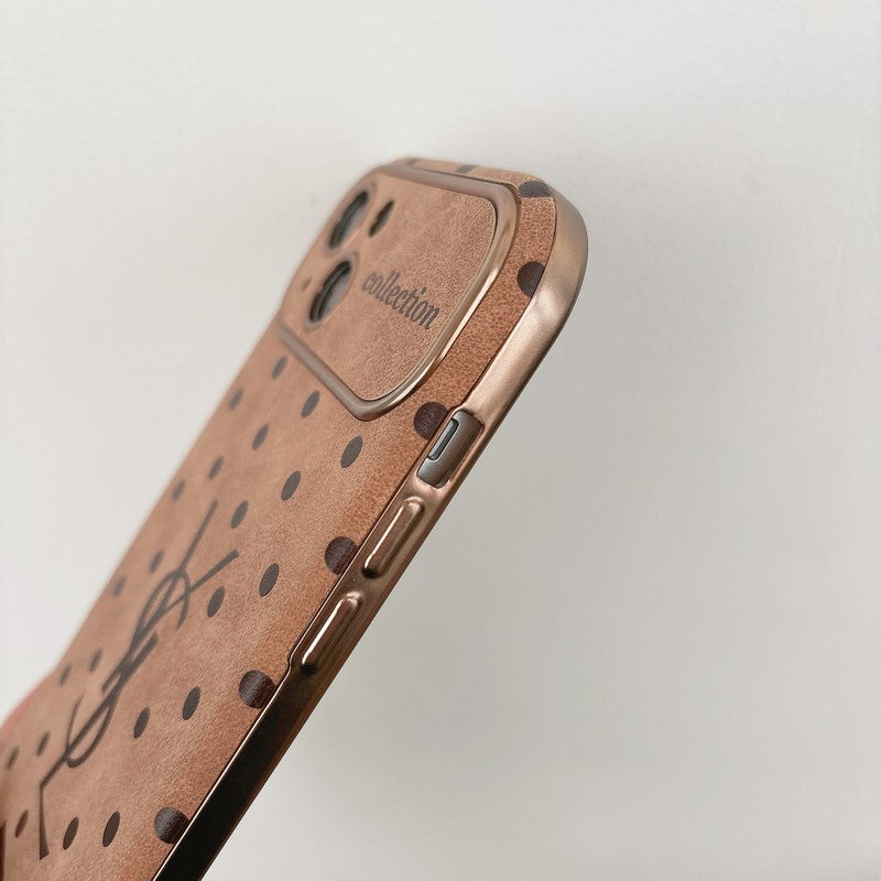 Custodia per iPhone in pelle marrone Saint