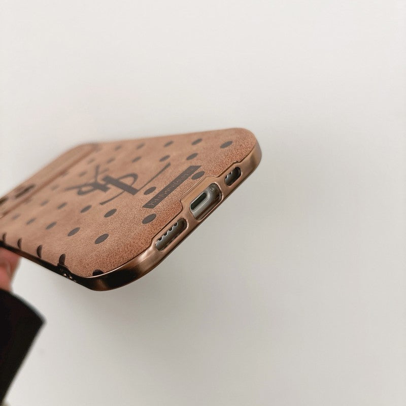 Custodia per iPhone in pelle marrone Saint
