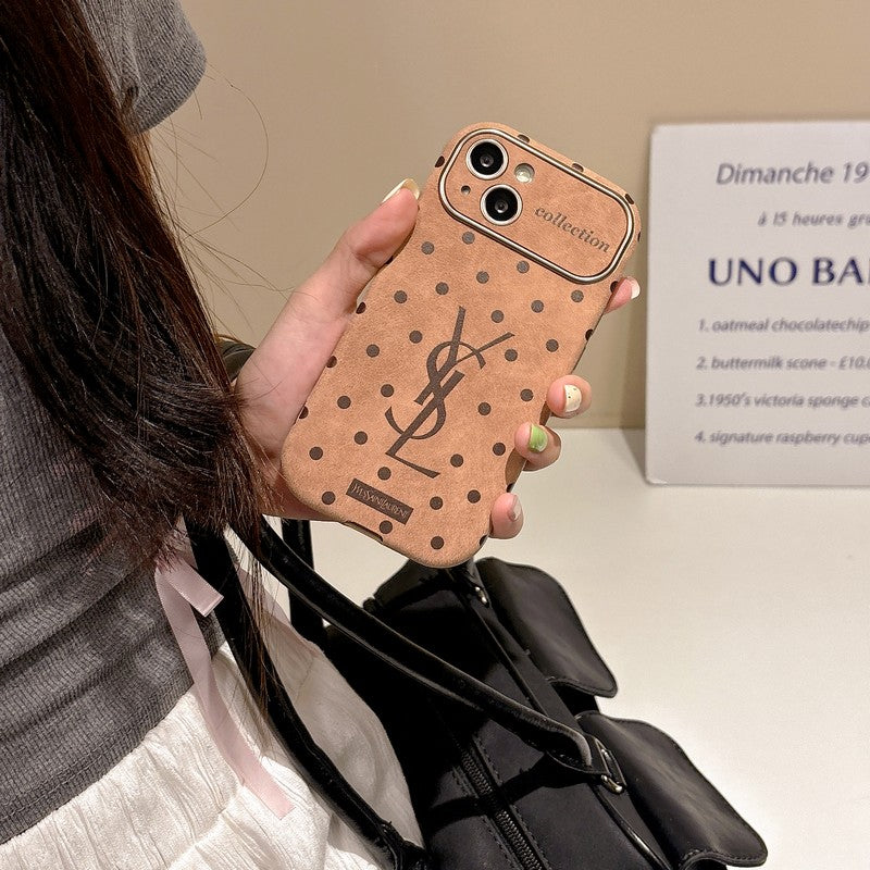 Custodia per iPhone in pelle marrone Saint