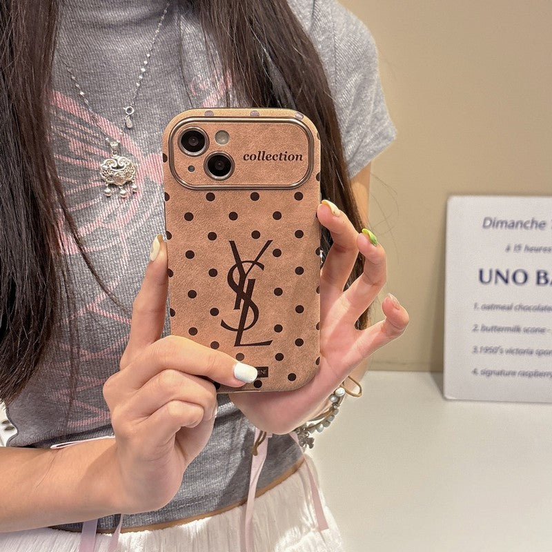 Custodia per iPhone in pelle marrone Saint