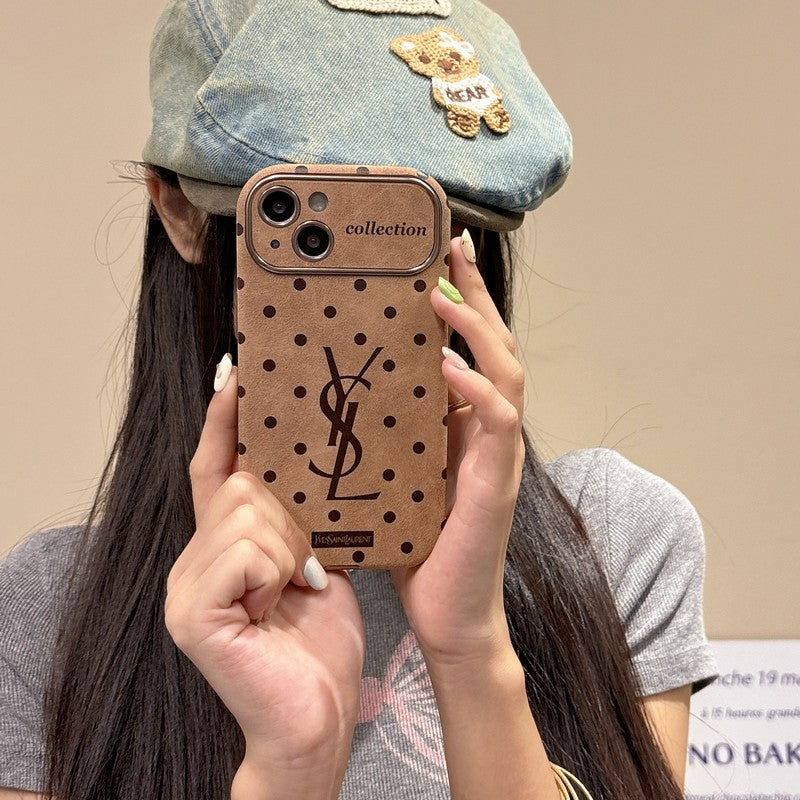 Custodia per iPhone in pelle marrone Saint