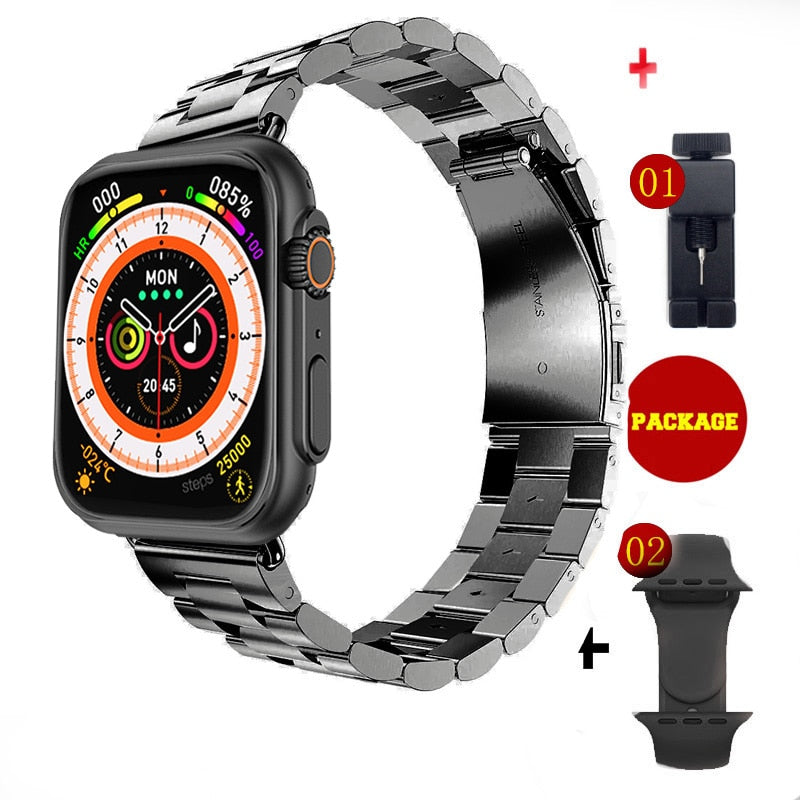 NAUJAS Ultra Watch Men Smart Watch Series 8 NFC Door Access išmanusis laikrodis, skirtas Android Apple telefonų laikrodžių apyrankėms