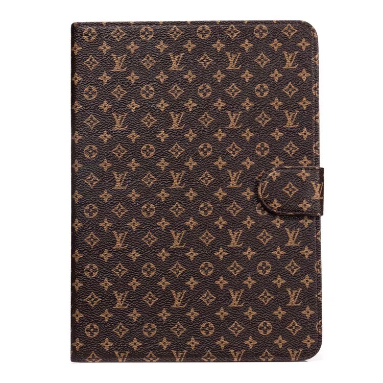 Custodia per iPad di Apple in tela monogramma di lusso in pelle con motivo a tema estivo fresco