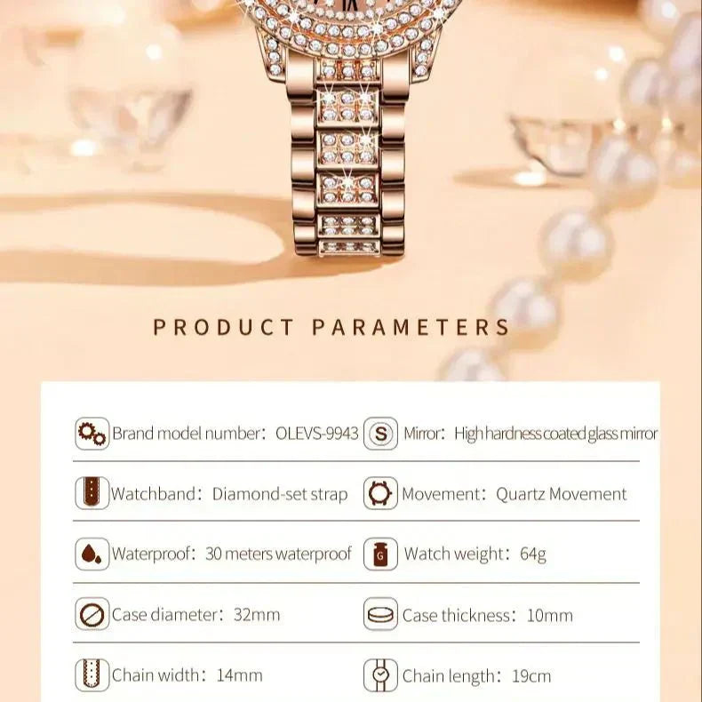 Diamond Éclat - luxusní římské hodinky Quartz