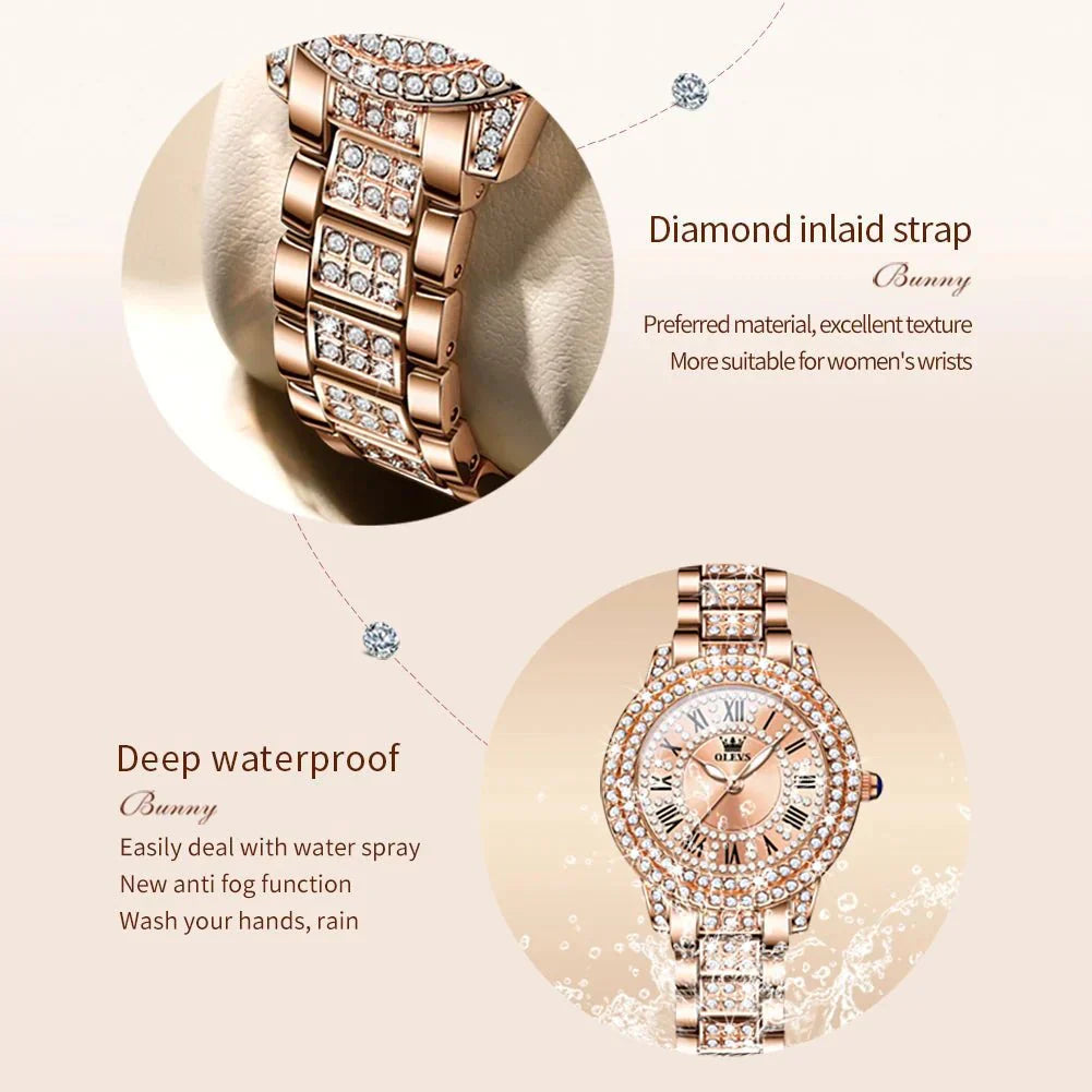 Diamond Éclat - luxusní římské hodinky Quartz