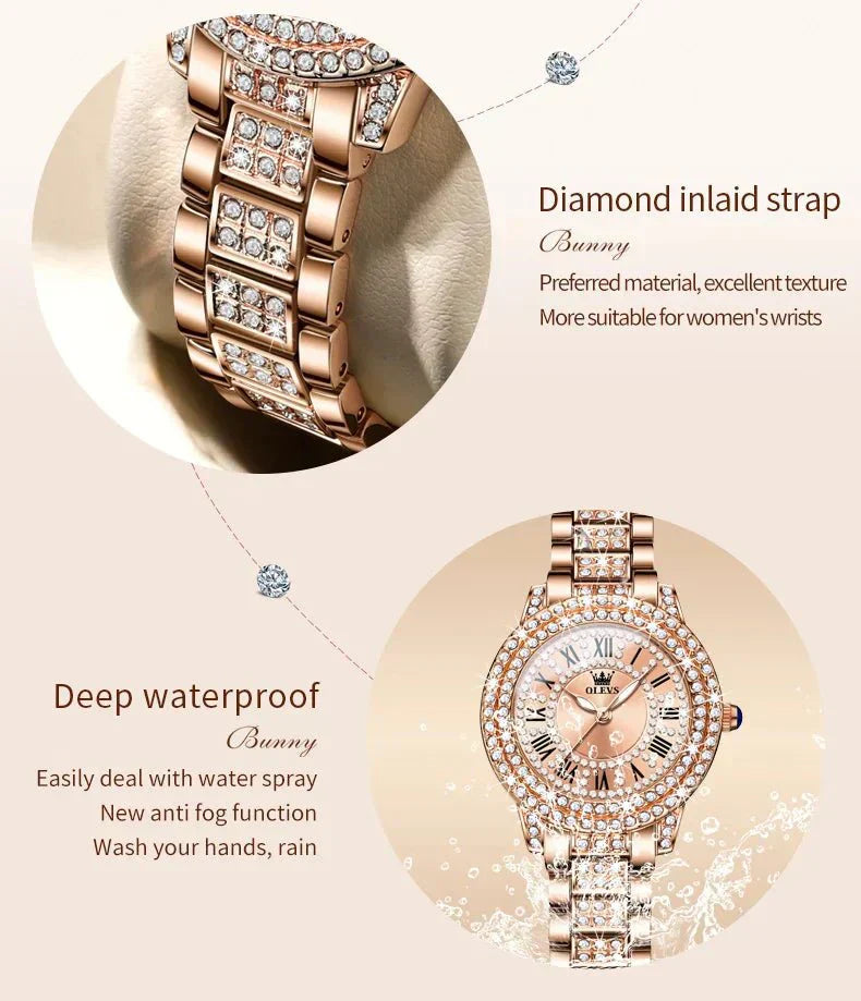 Diamond Éclat - luxusní římské hodinky Quartz