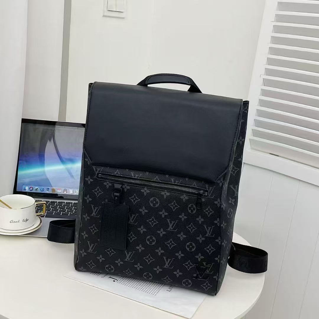 Luksus Monogram Flap Rygsæk, Commuter Laptop Taske
