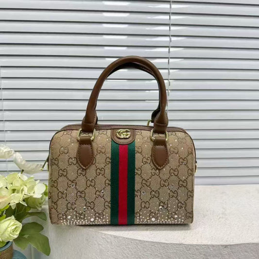 Sac d'oreiller en strass rayé de créateur, sac à main de banlieue quotidien